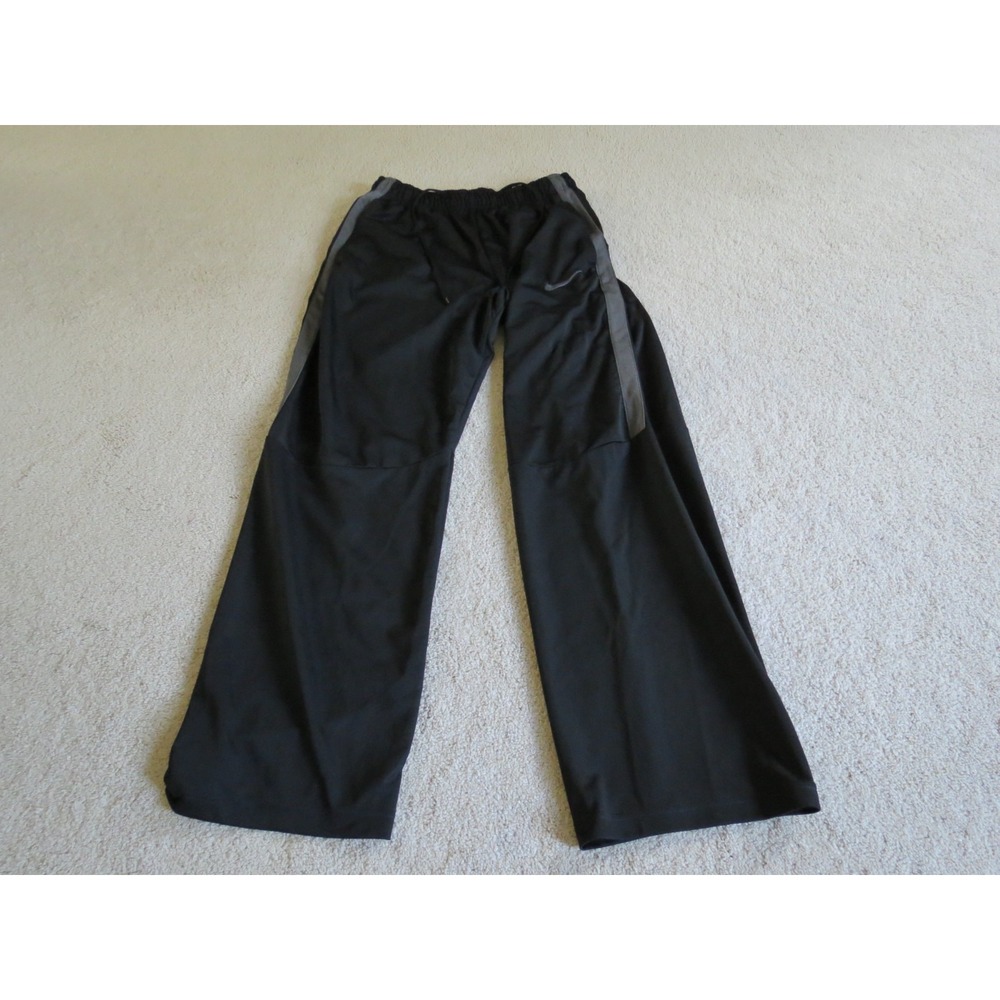Nike Mens Athletic Sweatpants Black Gray Side Stripe XL